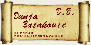 Dunja Bataković vizit kartica